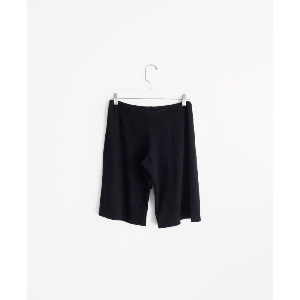 Stark X Black Linen Jersey Knit Slouchy Tie Waist Shorts sz XS Extra Small - Picture 2 of 3